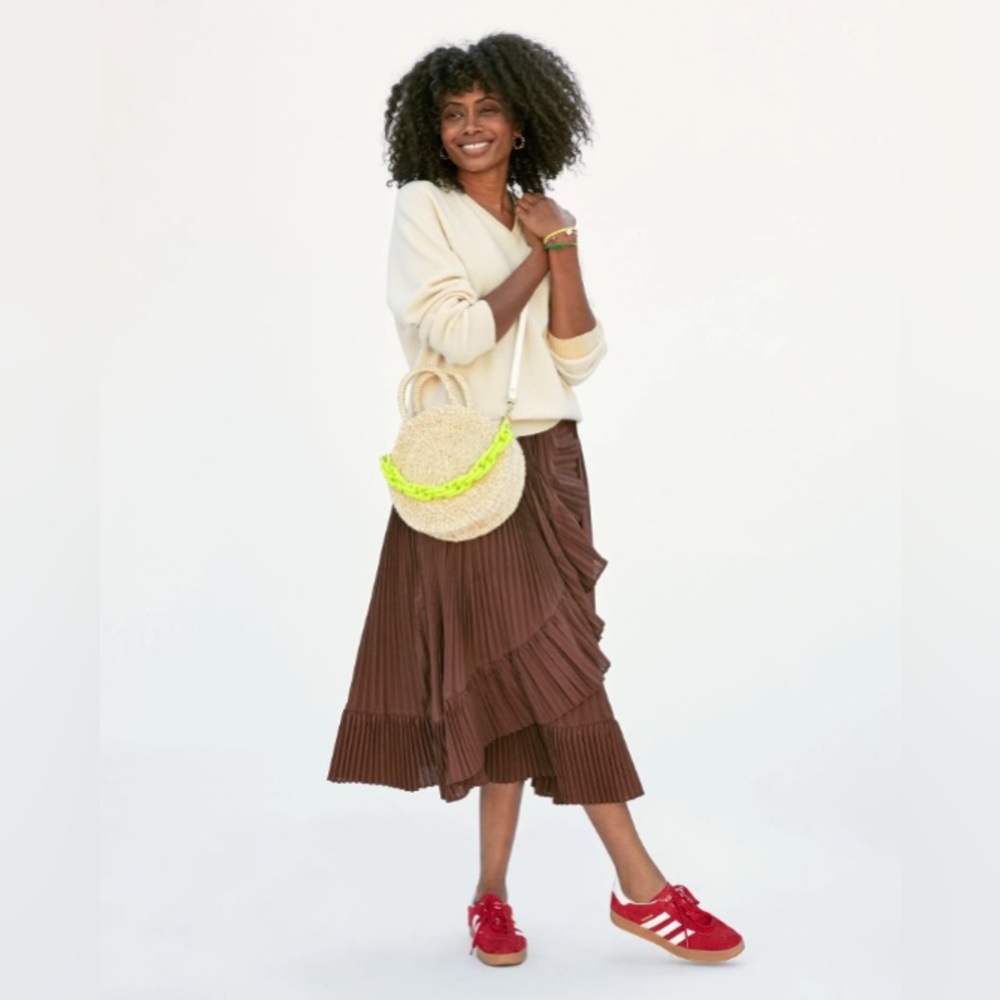 CLARE V. MOYEN ALICE • CREAM CROSSBODY WOVEN BASKET BAG